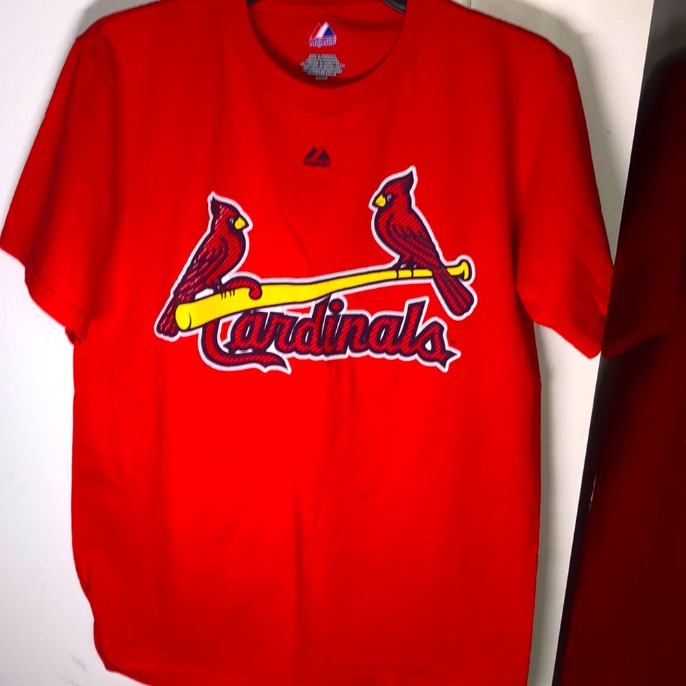 Red Majestic MLB CARDINALS #5 Pujols T-shirt